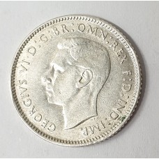 AUSTRALIA 1943 . SIXPENCE . ERROR . KING'S HEAD FLAW